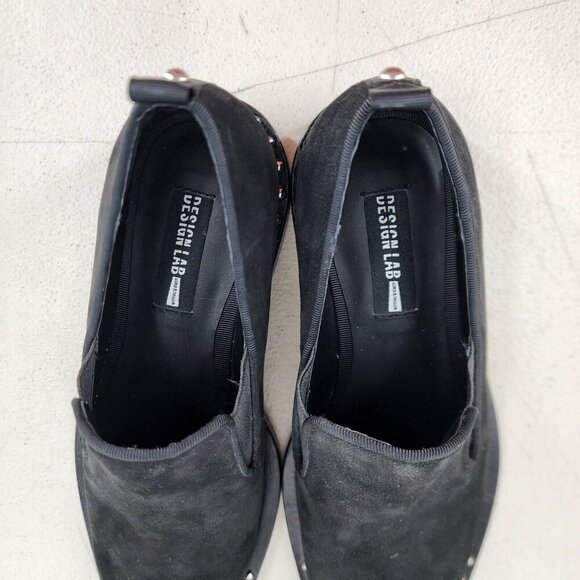 Design Lab Lord & Taylor Roslyn Studded Loafers Nubuck Leather Black Size 6 NWOB - Picture 11 of 11